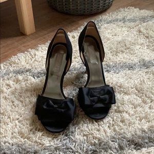 Badgley Mischka Black Bow Heels